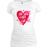 Подовжена футболка All you need is love (2)