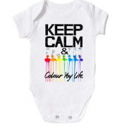 Детское боди Keep calm and colour  your life (2)