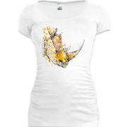 Подовжена футболка зі стилізованим носорогом (3)
