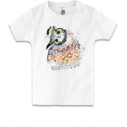 Детская футболка с акварельной  совой