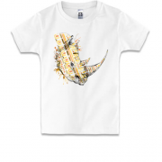 Детская футболка со стилизованным носорогом