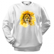 Свитшот с акварельным львом в короне