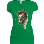 Подовжена футболка з конем (1)