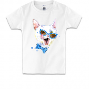 Детская футболка с котом "на стиле"