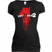 Женская удлиненная футболка Left 4 Dead 2 (кровь из шеи)
