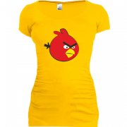 Женская удлиненная футболка Красная птица