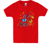 Детская футболка с бабочками "enjoy summer"
