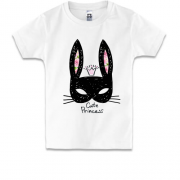 Детская футболка с маской зайца "cute princess"