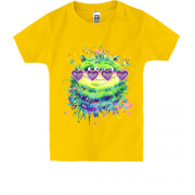 Детская футболка с монстриком в очках (4 глаза)