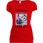 Подовжена футболка Open your music (3)