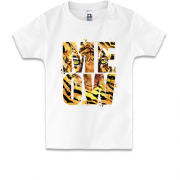 Детская футболка c тигром "meow"