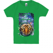 Детская футболка c тигром "Born to wander"