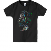 Детская футболка с силуэтом тигра (Н) (голограмма)