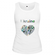 Жіноча майка Ukraine - серце (голограма) (голограма)