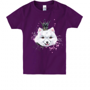 Детская футболка с собачкой Шпиц принцесса (1)