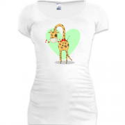 Подовжена футболка Мама жираф