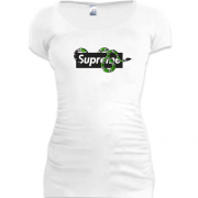 Подовжена футболка "Supreme" зі змією