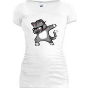 Подовжена футболка Dabbing Cat