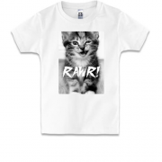 Детская футболка Rawr кот