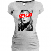 Подовжена футболка Bad girls have more fun