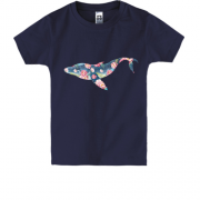 Детская футболка Дельфин в цветах