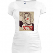 Женская удлиненная футболка Obey girl