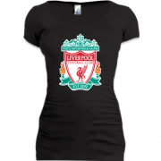 Женская удлиненная футболка Ливерпуль (2)
