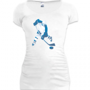 Подовжена футболка Хокеїст з шайбою