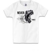 Дитяча футболка Never forget Dinosaur