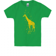 Дитяча футболка з жирафом і плямами