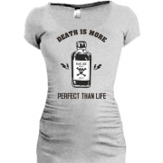 Подовжена футболка Death is more perfect than life