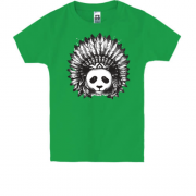 Детская футболка с пандой индейцем