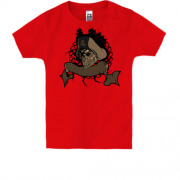 Дитяча футболка з піратом і сувоєм