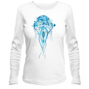 Жіночий лонгслів з синьою медузою