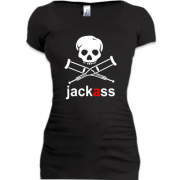 Женская удлиненная футболка Jackass (Чудаки)