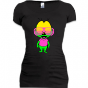 Женская удлиненная футболка Кислотный вжик