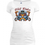 Подовжена футболка hell rider