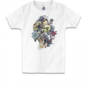 Дитяча футболка з кущем квітів