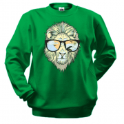 Свитшот со львом в очках