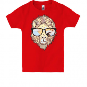 Детская футболка со львом в очках