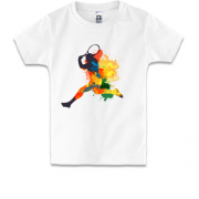 Детская футболка с теннисистом и ракеткой