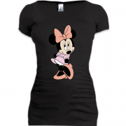 Женская удлиненная футболка Мини Маус