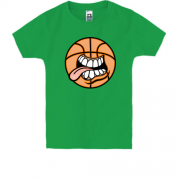 Дитяча футболка з гримасою баскетбольного м'яча