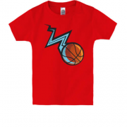 Дитяча футболка з баскетбольним м'ячем блискавкою