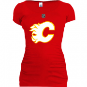 Женская удлиненная футболка Calgary Flames