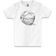 Дитяча футболка з ескізом баскетбольного м'яча