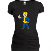 Женская удлиненная футболка fallout boy