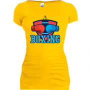 Подовжена футболка boxing с перчатками