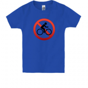 Дитяча футболка зі знаком заборони велосипедистів