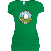 Подовжена футболка з м'ячем для гольфу